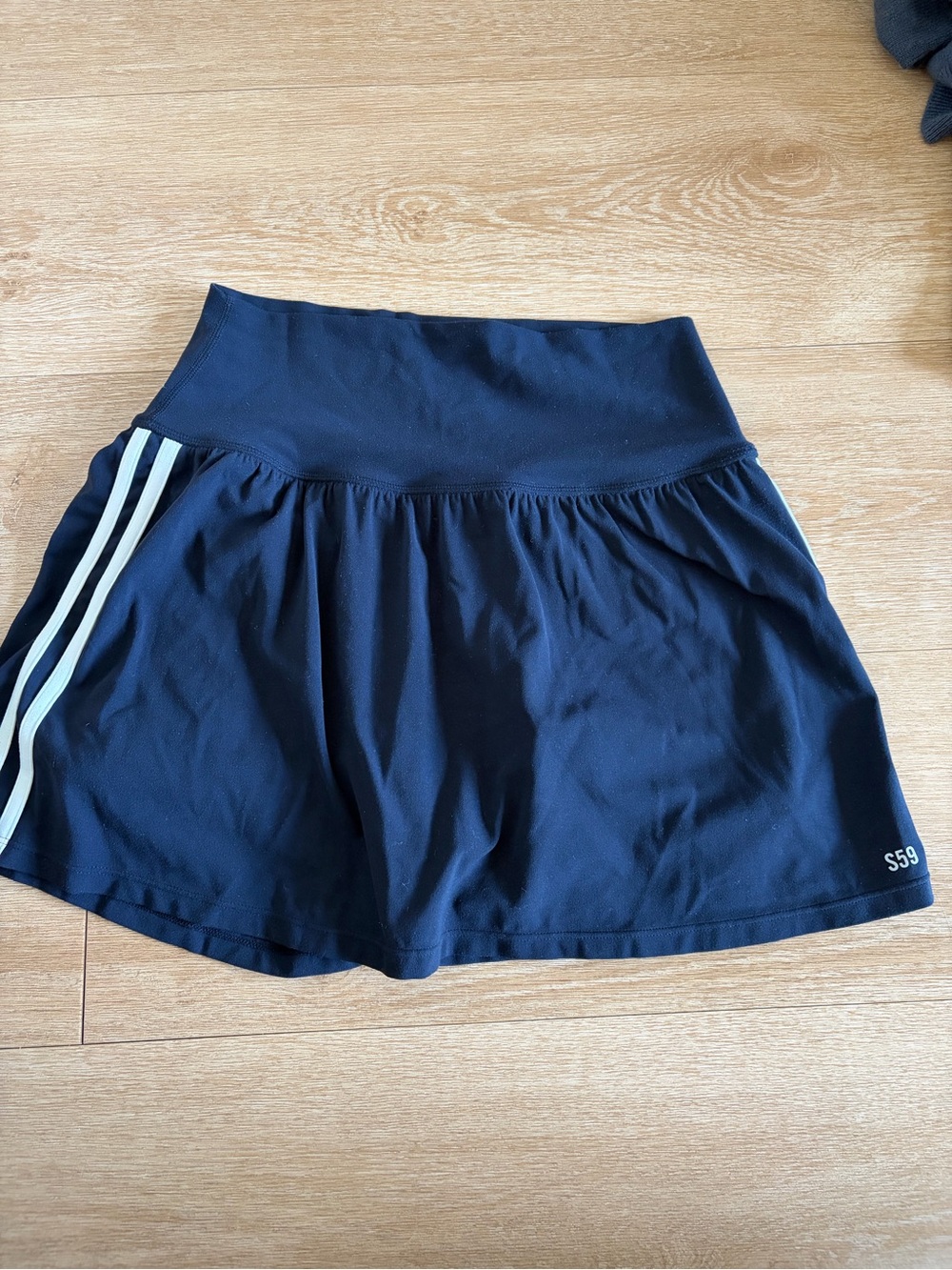 Split59 Navy Athletic Skirt with Side Stripes